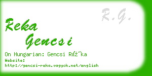 reka gencsi business card